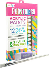 Paintology Acrylic Paints Set - Pastel Colors - Set of 12