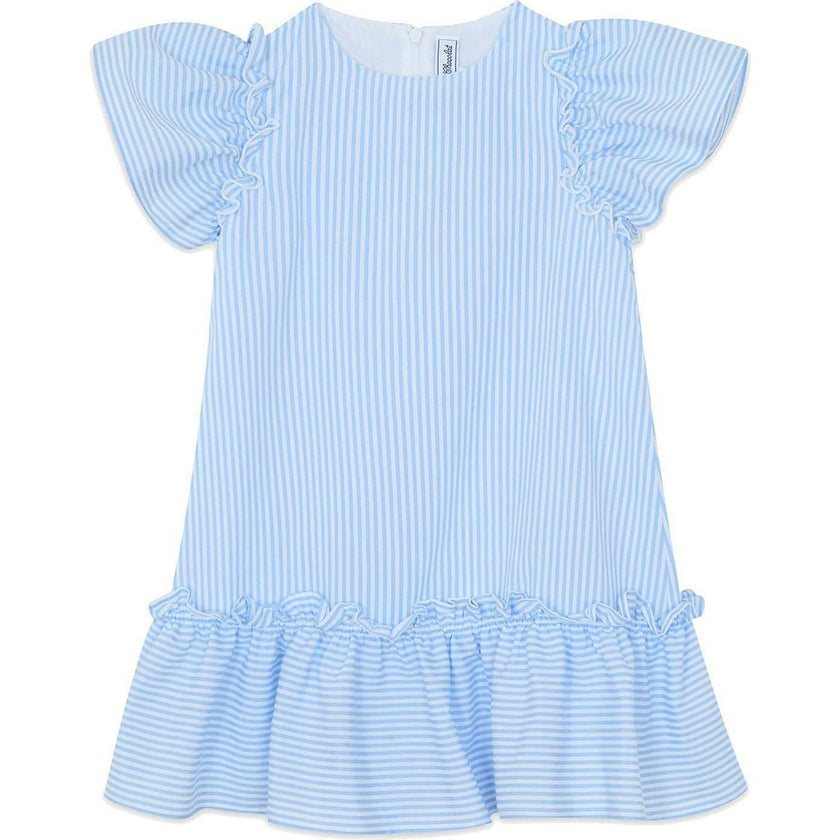 TARTINE ET CHOCOLAT Aegean Blue Flutter Dress