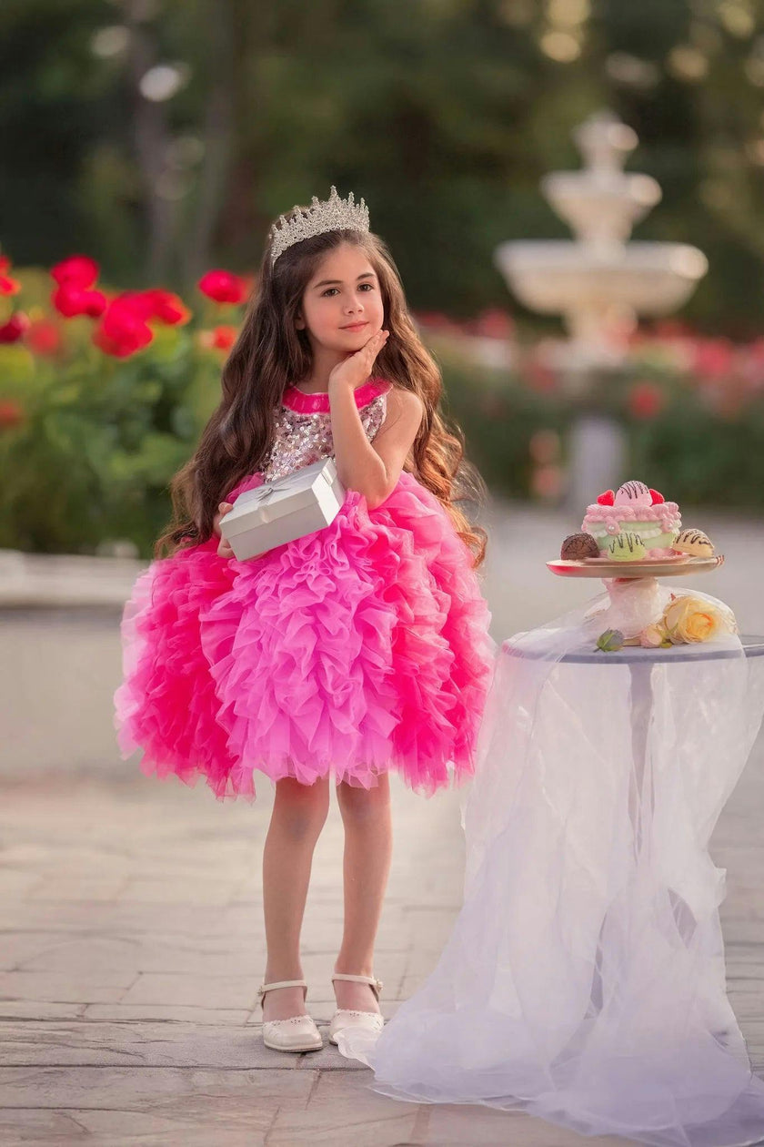 Princess Rosabelle Ruffle Dress - Girls Party Dress