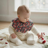 Liberty Of London Christmas Scallop Baby Dribble Bib - Wiltshire Berry