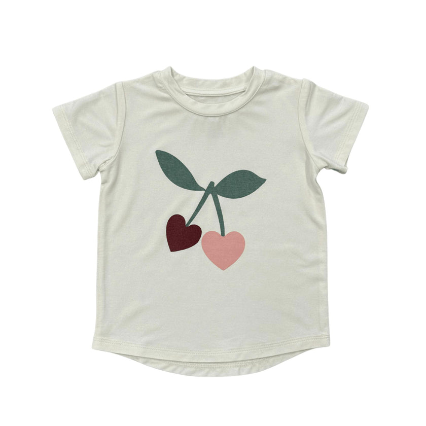 Girls Short Sleeve Tee in Cherries