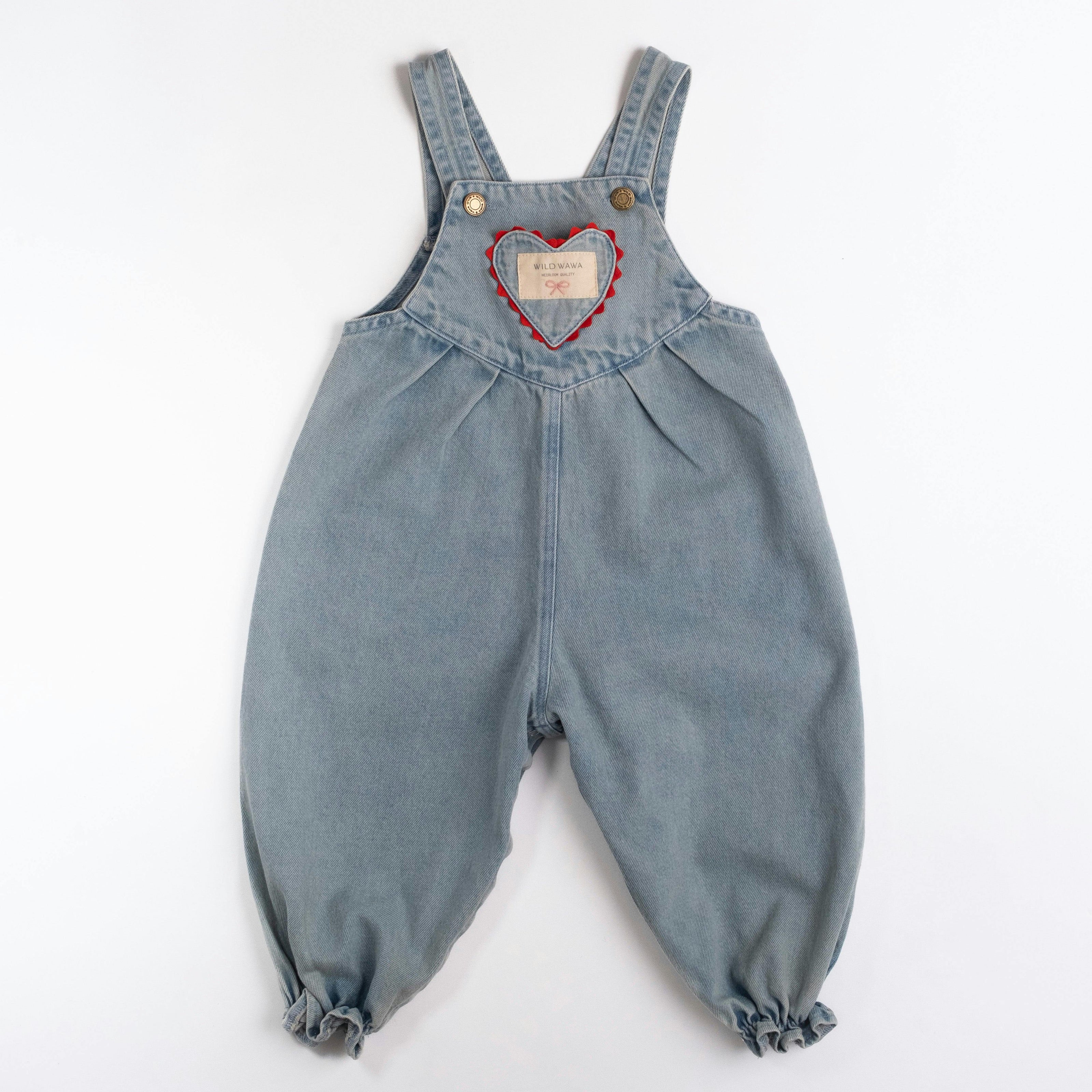 Overall Romper in Denim Darling