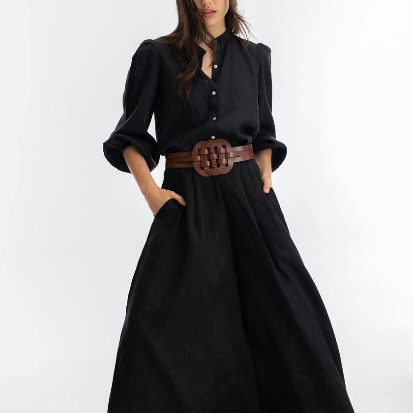 Sabi Linen Pants - Black