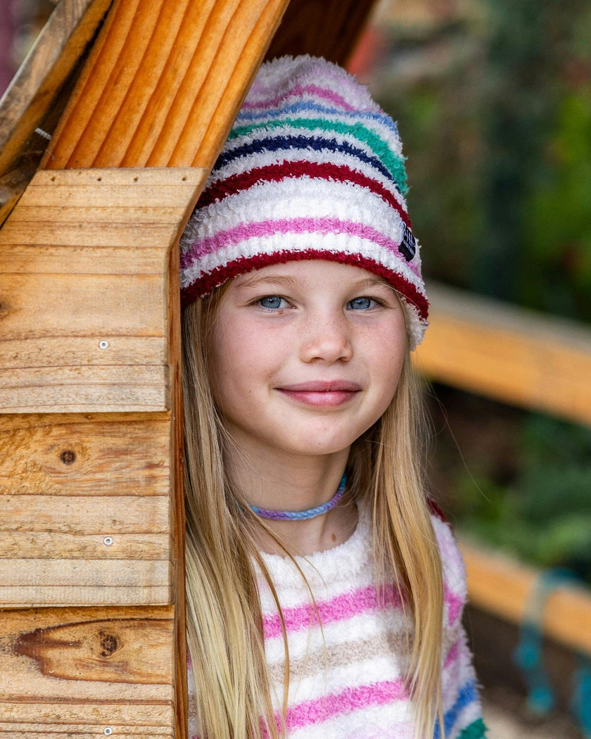 Tate Stripe Beanie - Multi Plush