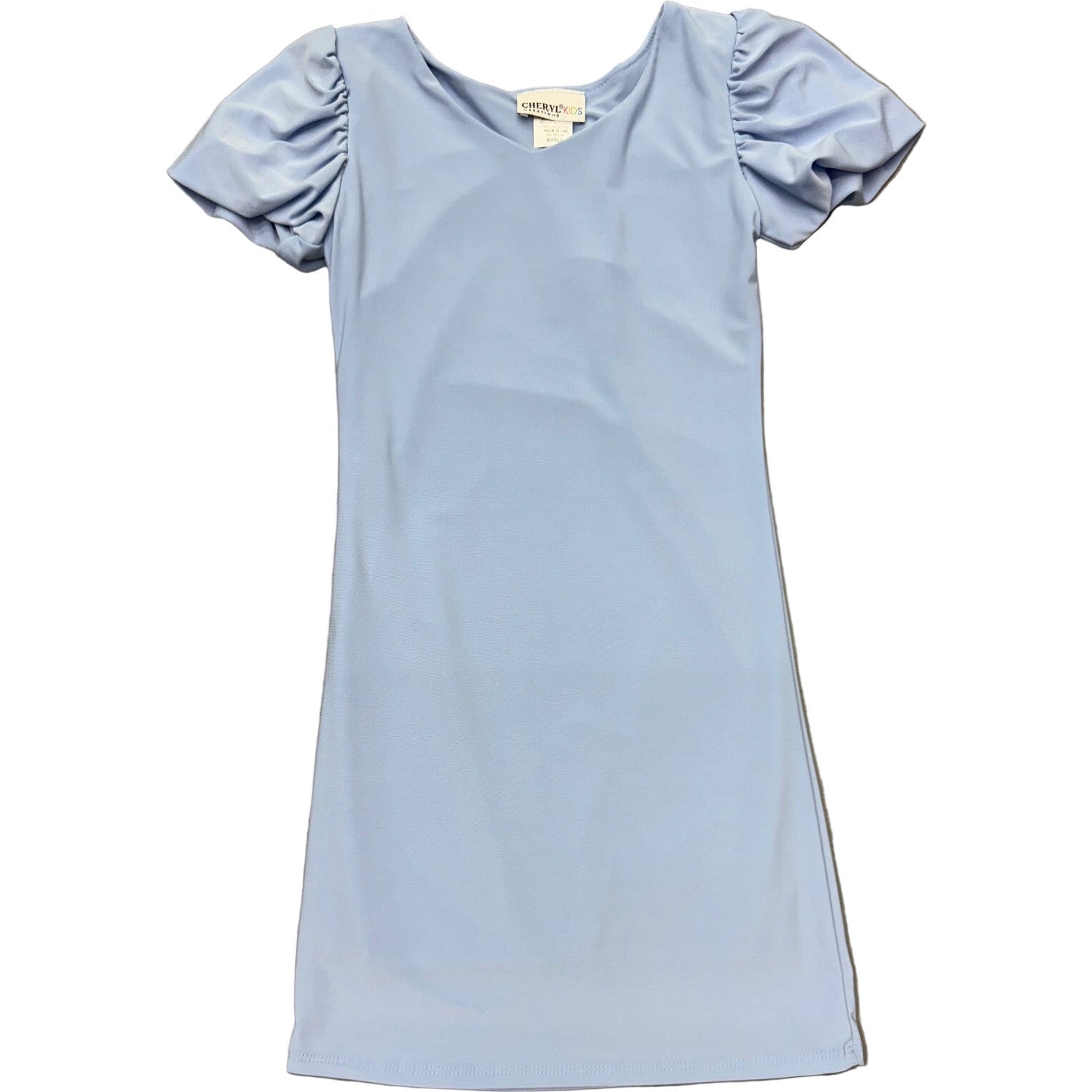 Girls Mesh ShortSleeve Dress, Blue