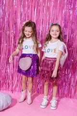 Lavender Shimmer Tinsel Party Skirt