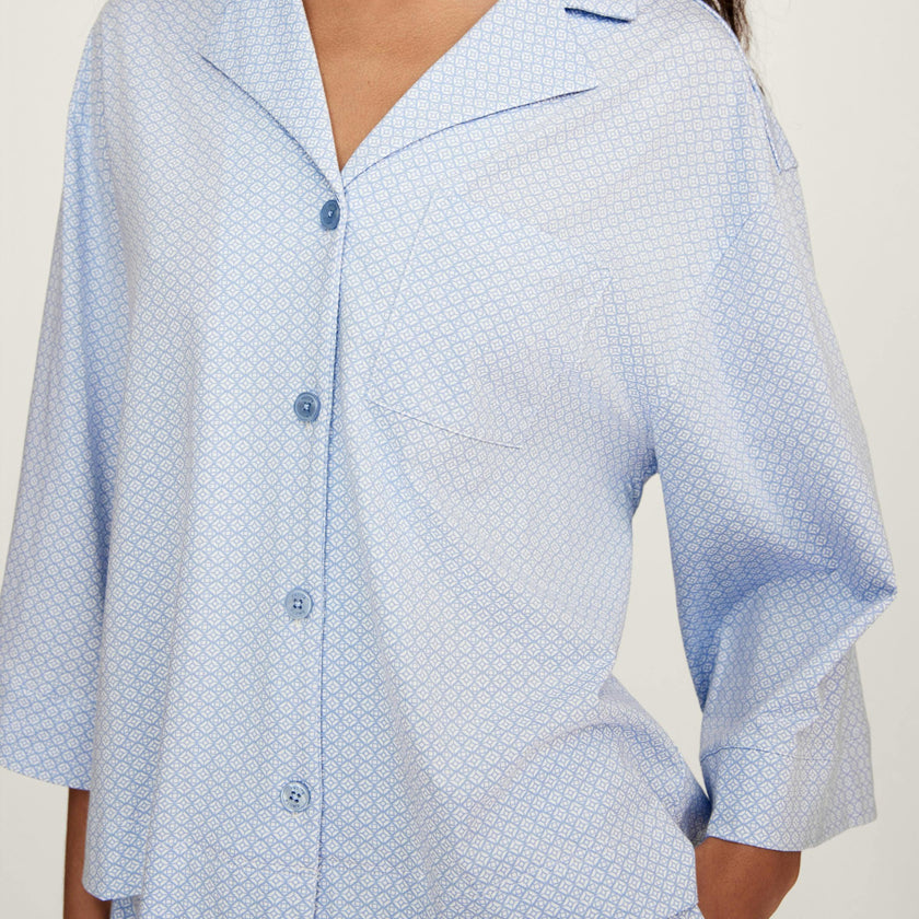 Women's Olivia Short Set in Periwinkle Geo