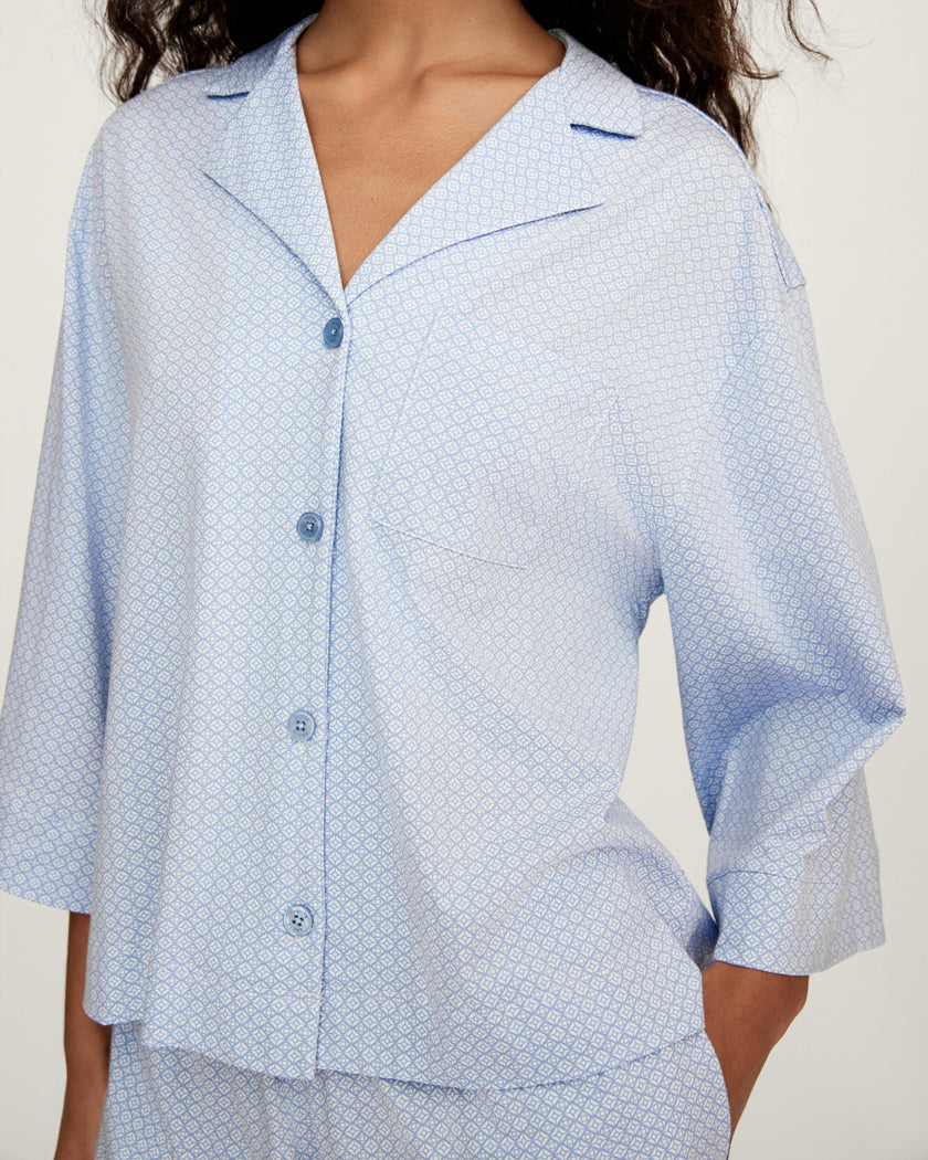 Women's Olivia Short Set in Periwinkle Geo