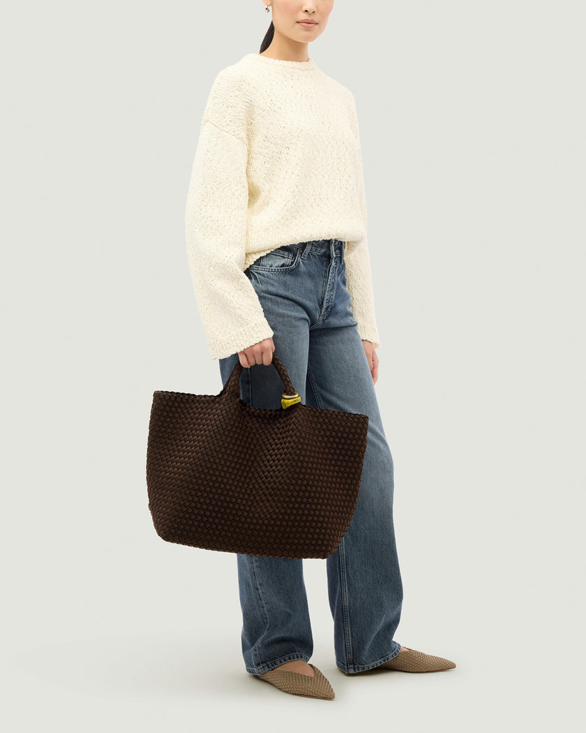 St. Barths Large Tote Beads | Chocolate