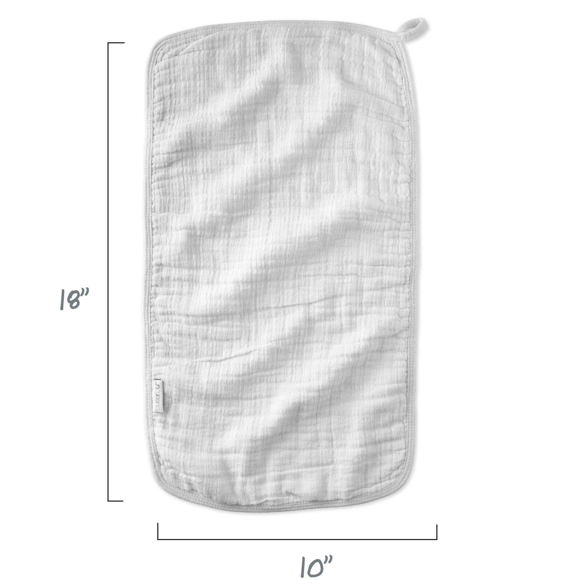 RILEY 5-Pack Crinkle Muslin Burp Cloths