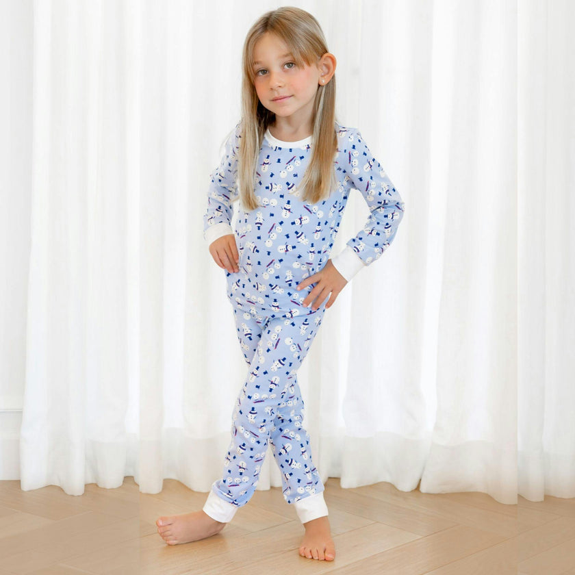 Organic Kids Pajamas - Winter Snowmen