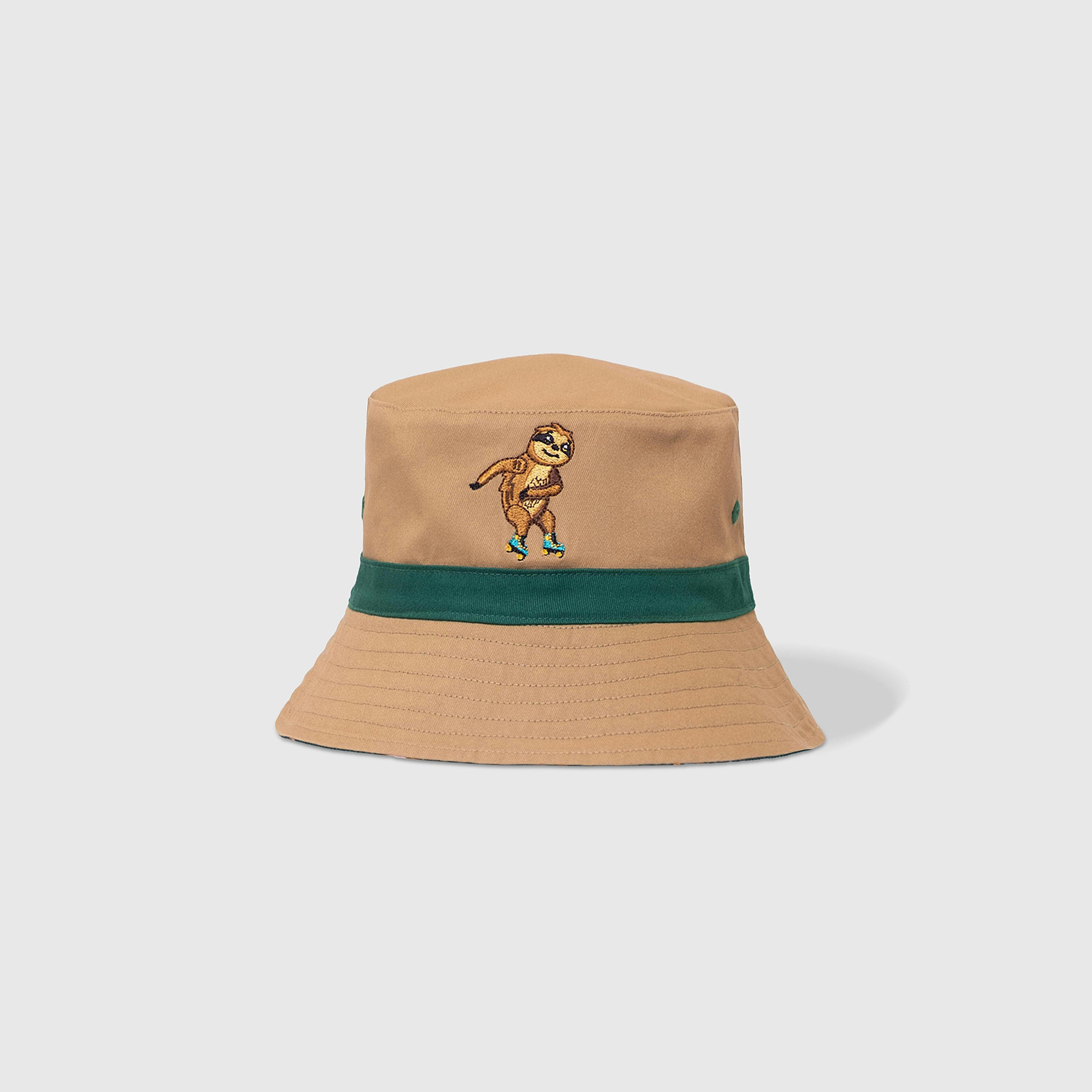 Reversible Bucket Hat – Pals in Print Collection: Skating Sloths