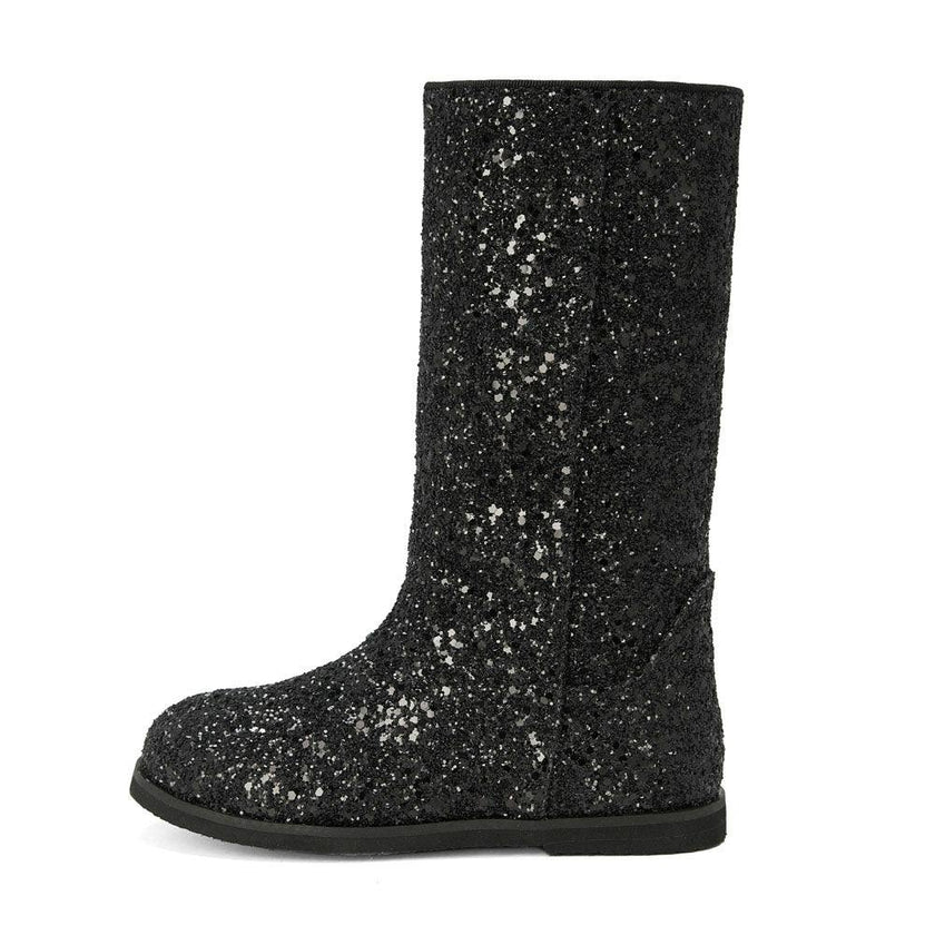 Ann Glitter Straight High Boots
