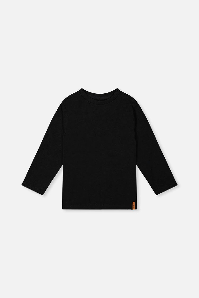 Organic Cotton Long Sleeve T-Shirt Black