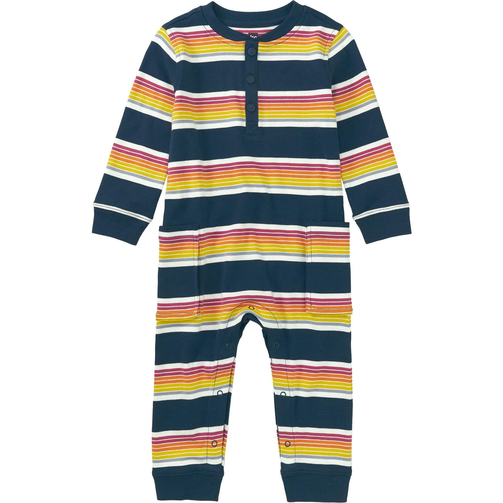 Tea Collection x Maisonette Henley Baby Romper, Multi