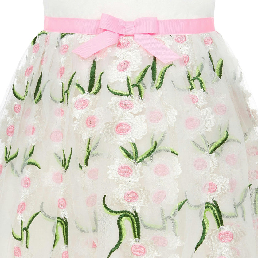 Margarita Embroidered Tulle And Satin Occasion Party Dress