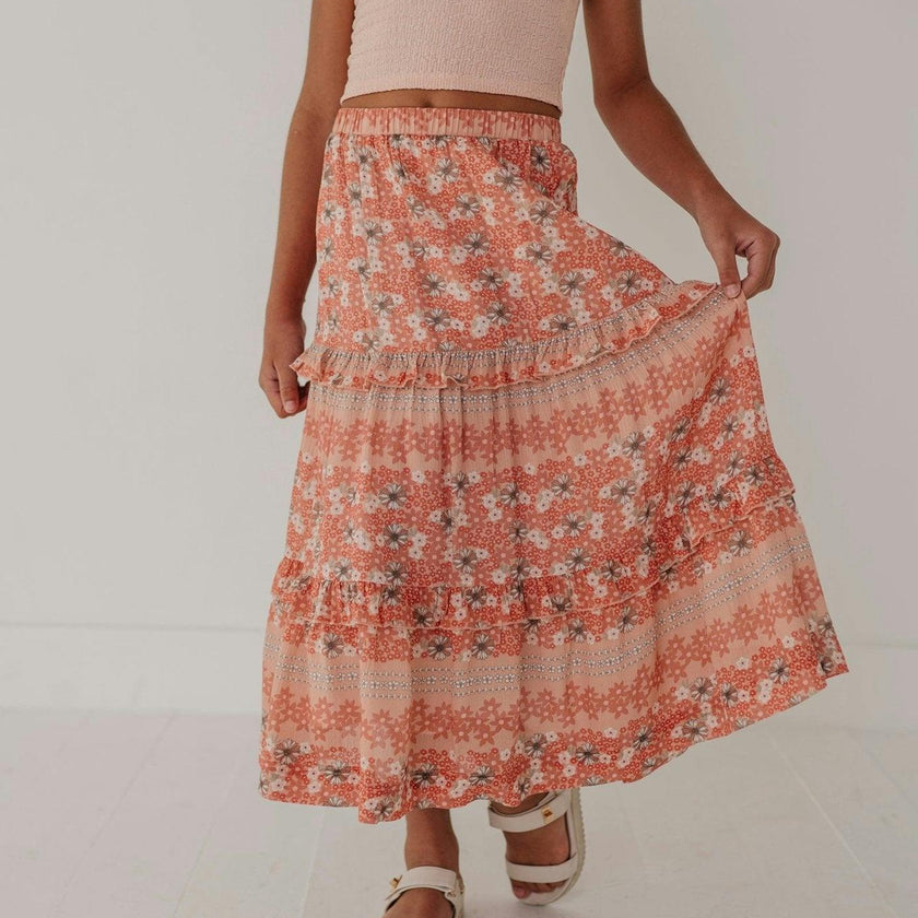 Tiered Maxi Skirt Ava Floral