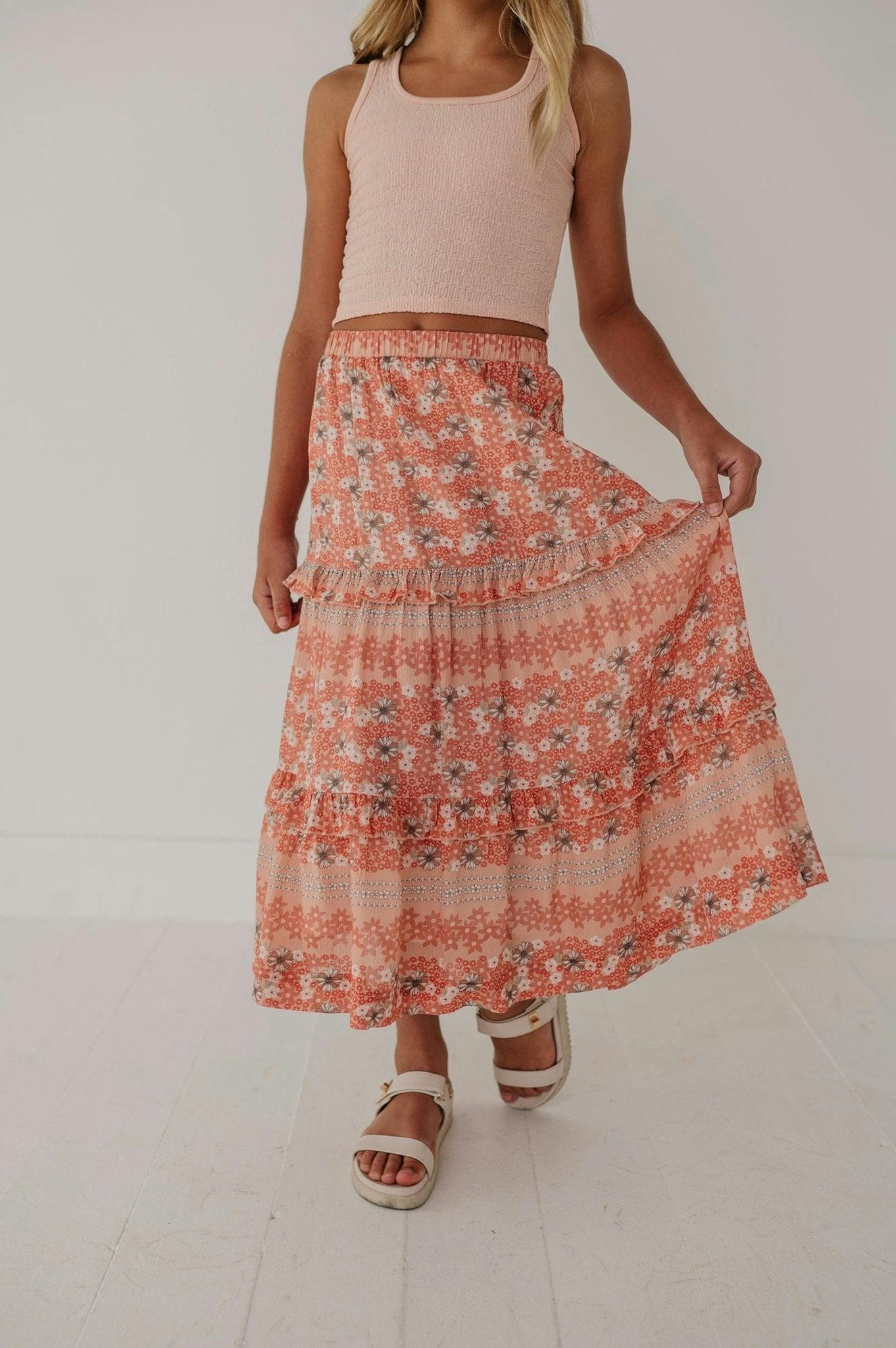 Tiered Maxi Skirt Ava Floral