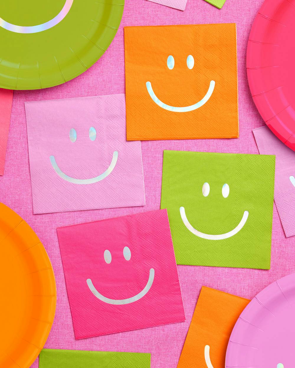 Super Smiley Napkins - 24 foil napkins