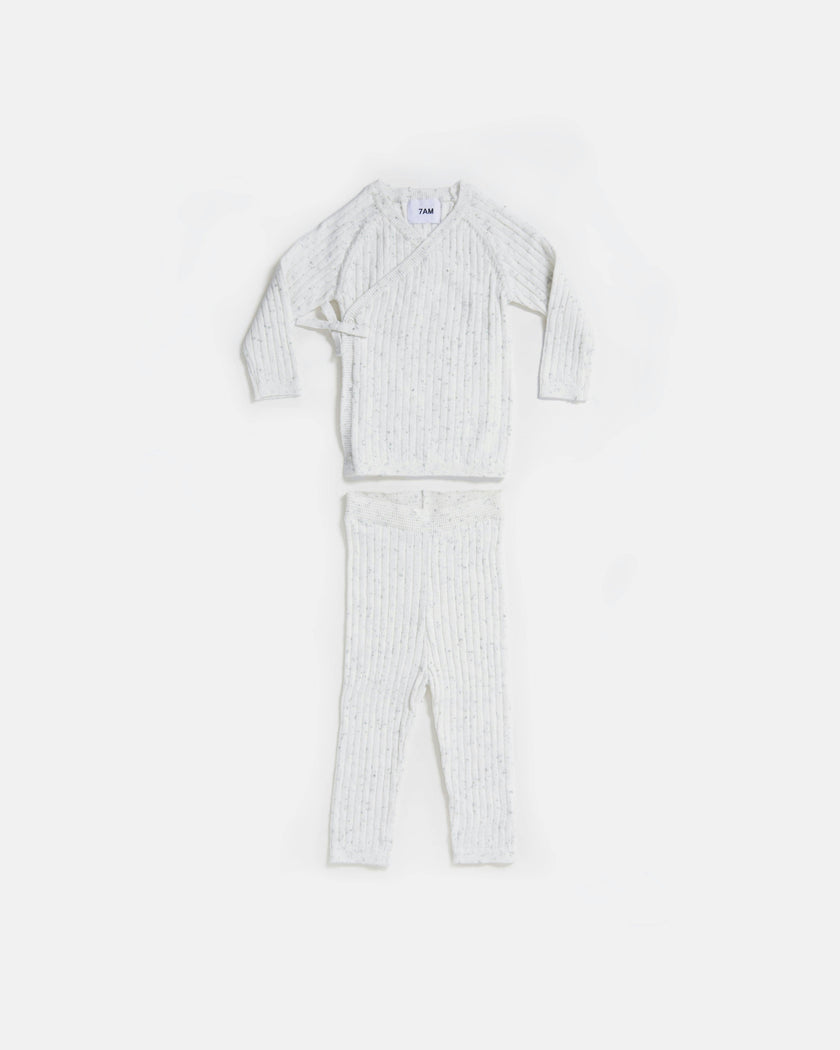 Cotton Wrap Top - Ribbed
