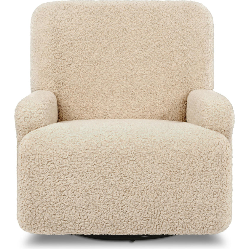 Winslow Extra Wide Recliner And Swivel Glider In Chai Shearling