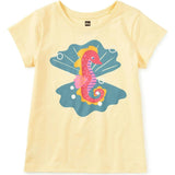 & Pearls Graphic Tee, Yellow