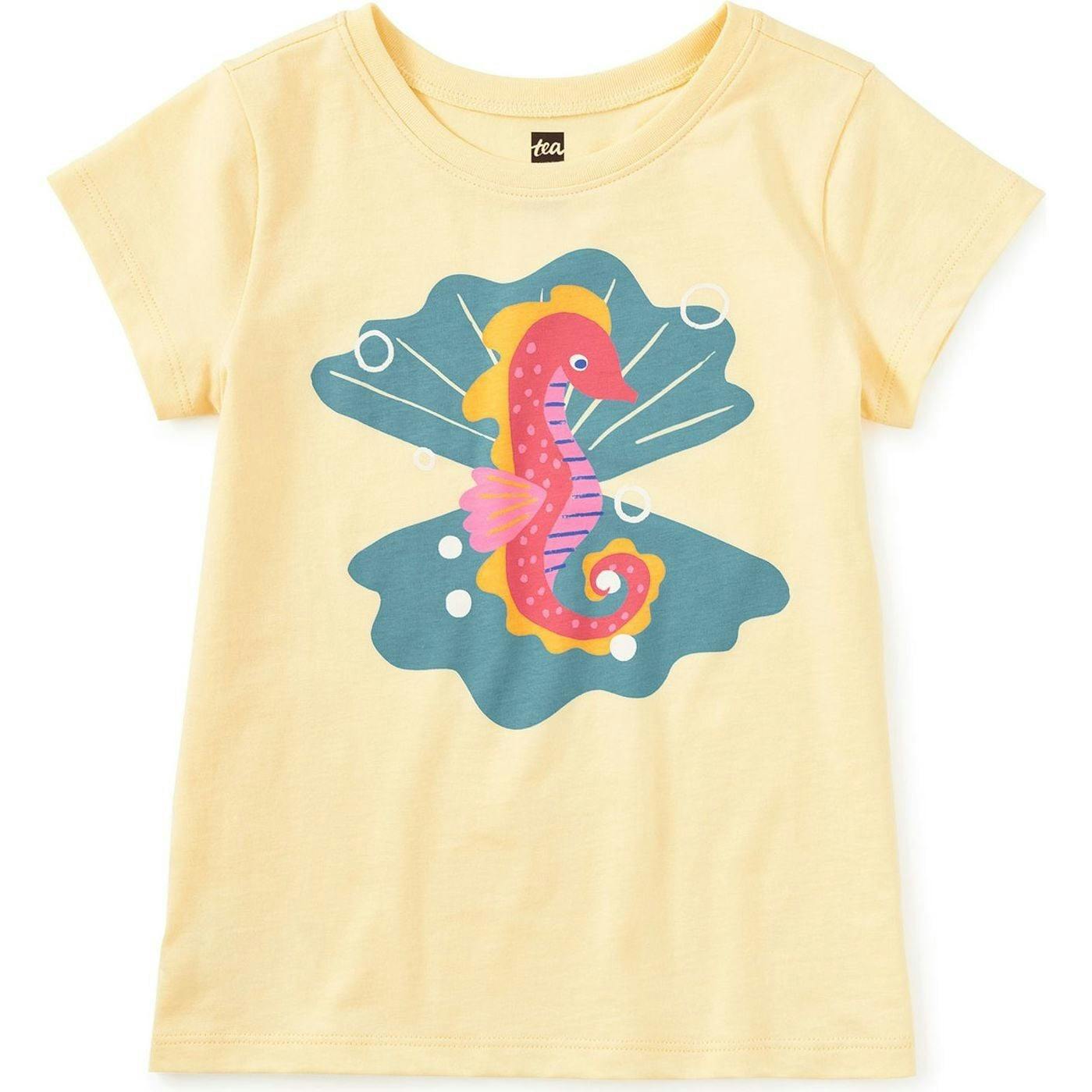 & Pearls Graphic Tee, Yellow