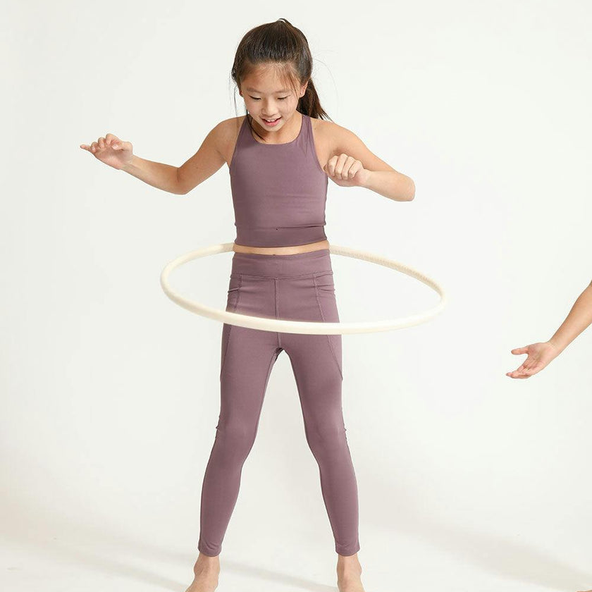 Longline Crop in Plum