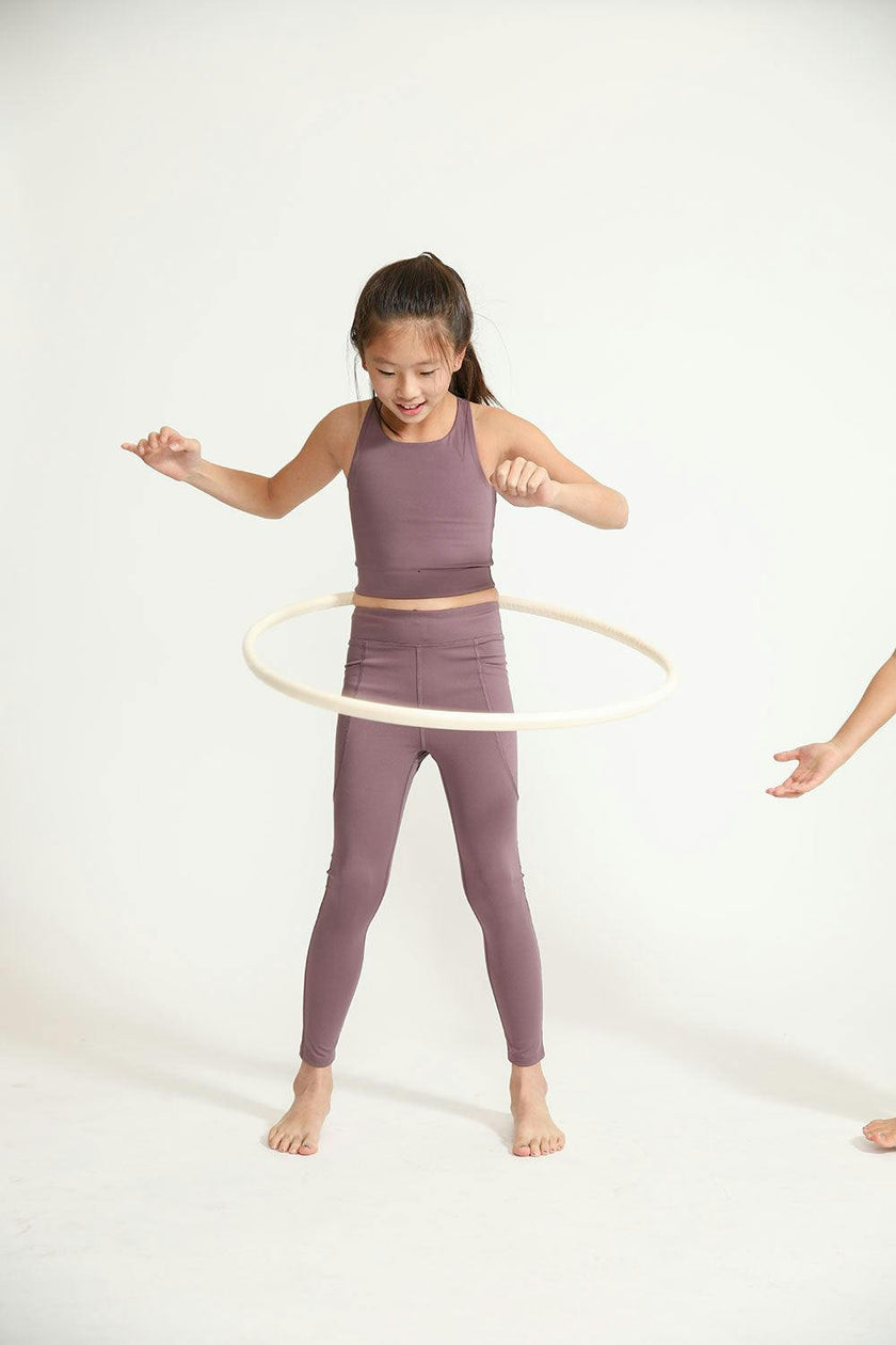 Longline Crop in Plum