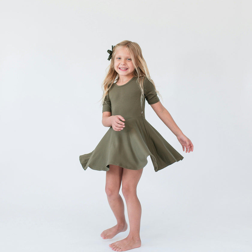 Quarter Sleeve Twirl Dress