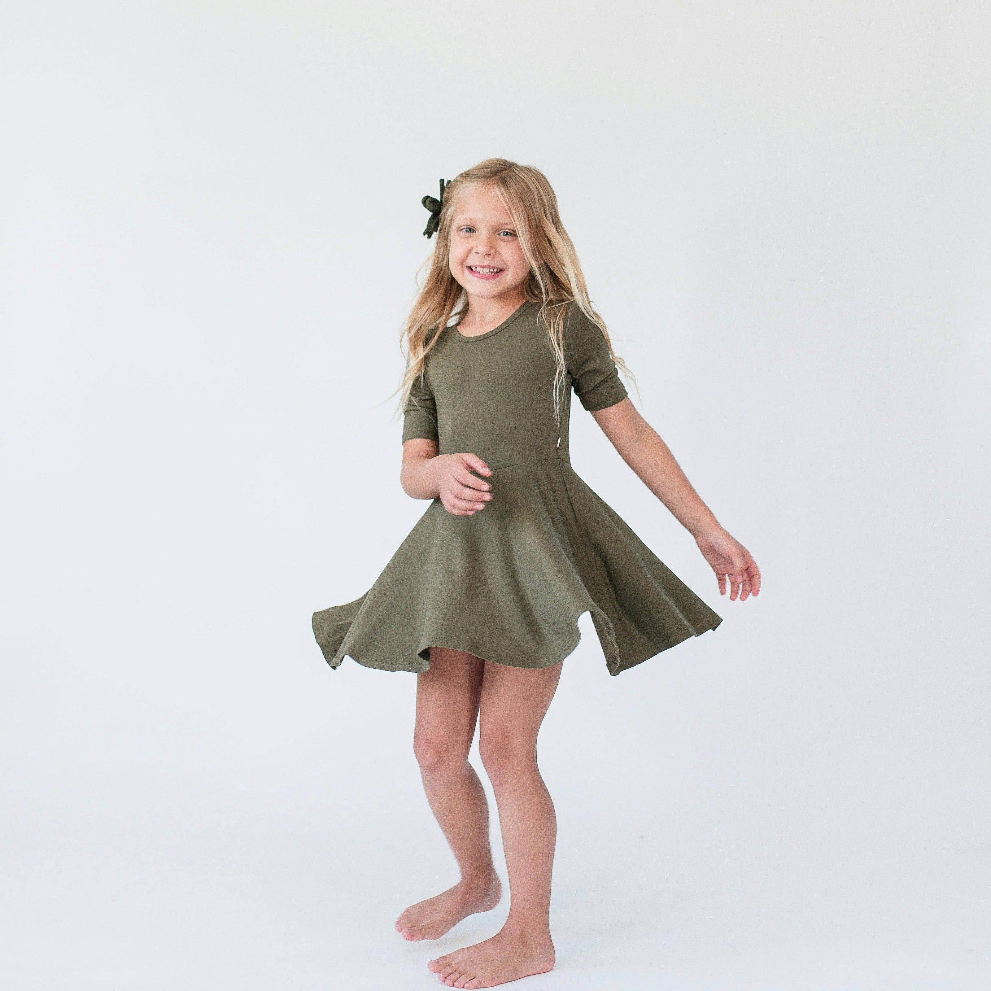 Quarter Sleeve Twirl Dress