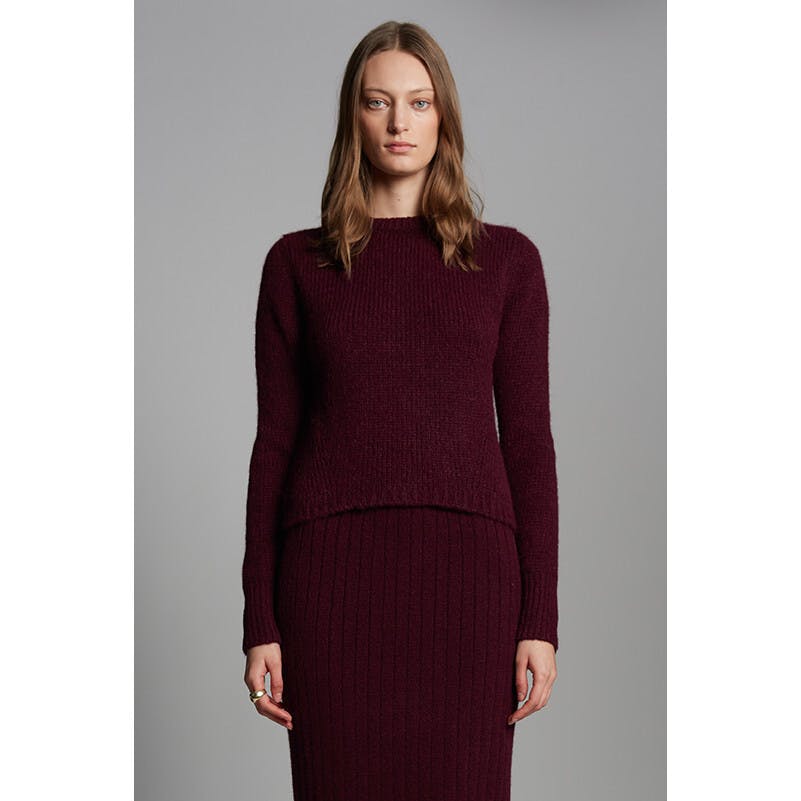 AVA SWEATER | MERLOT
