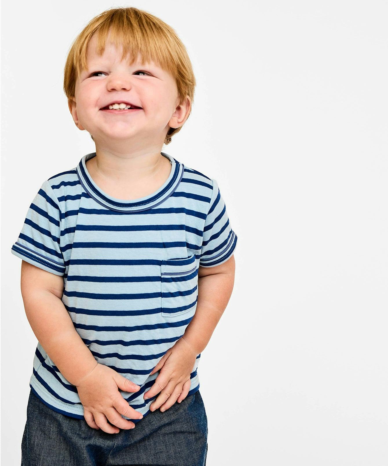 Willie T-Shirt, Sky Blue Stripe