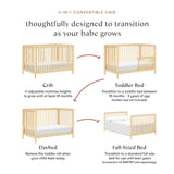 Babyletto babyletto x Mushie Swell 4-in-1 Convertible Crib with Toddler Bed Conversion Kit