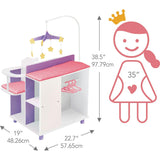Olivia's Little World Little Princess Baby Doll Changing Station with Storage