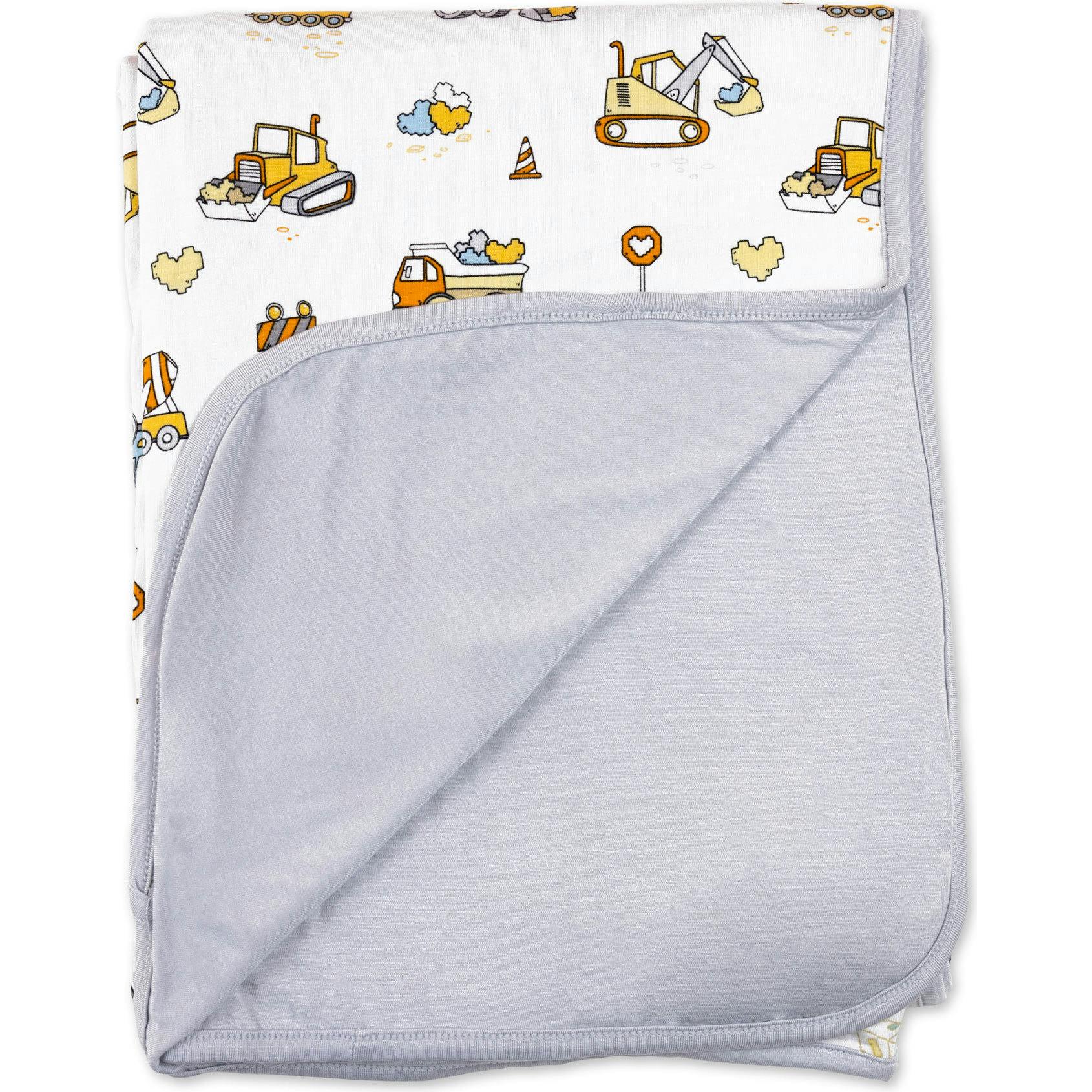Love Trucks White Bamboo Blanket