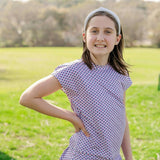 Sloane Girls' Short Sleeve Performance Top by LH Sport - Boho Flora Hot Pink Navy