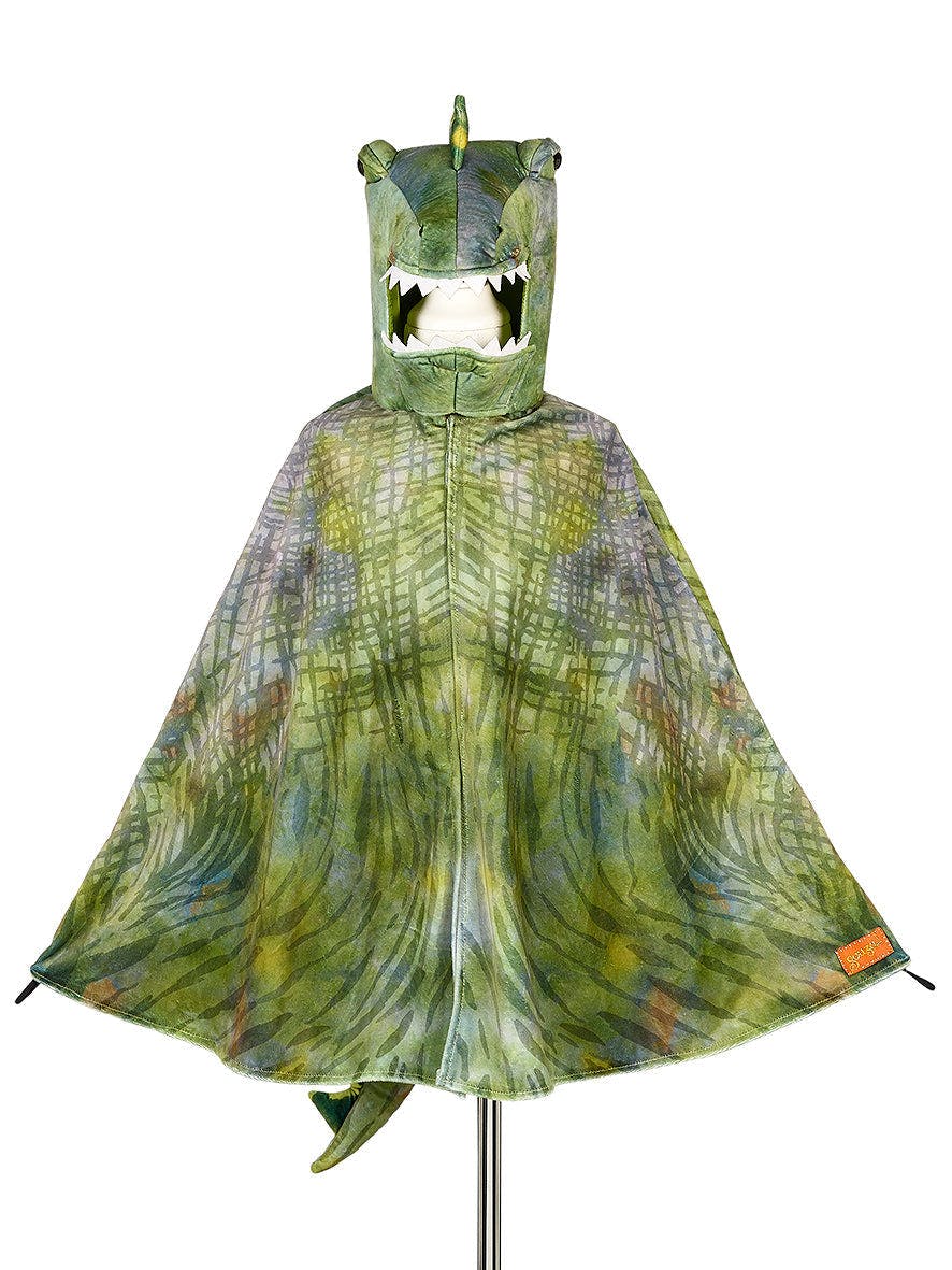 T Rex Green Cape (Sz 4-7 Yrs)