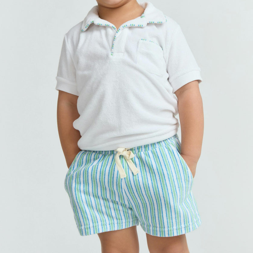 boys tamarin stripe french terry short