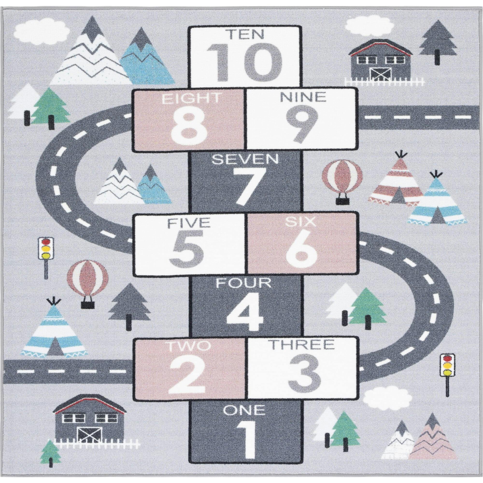 Kids Playhouse Pippy Rug, Grey