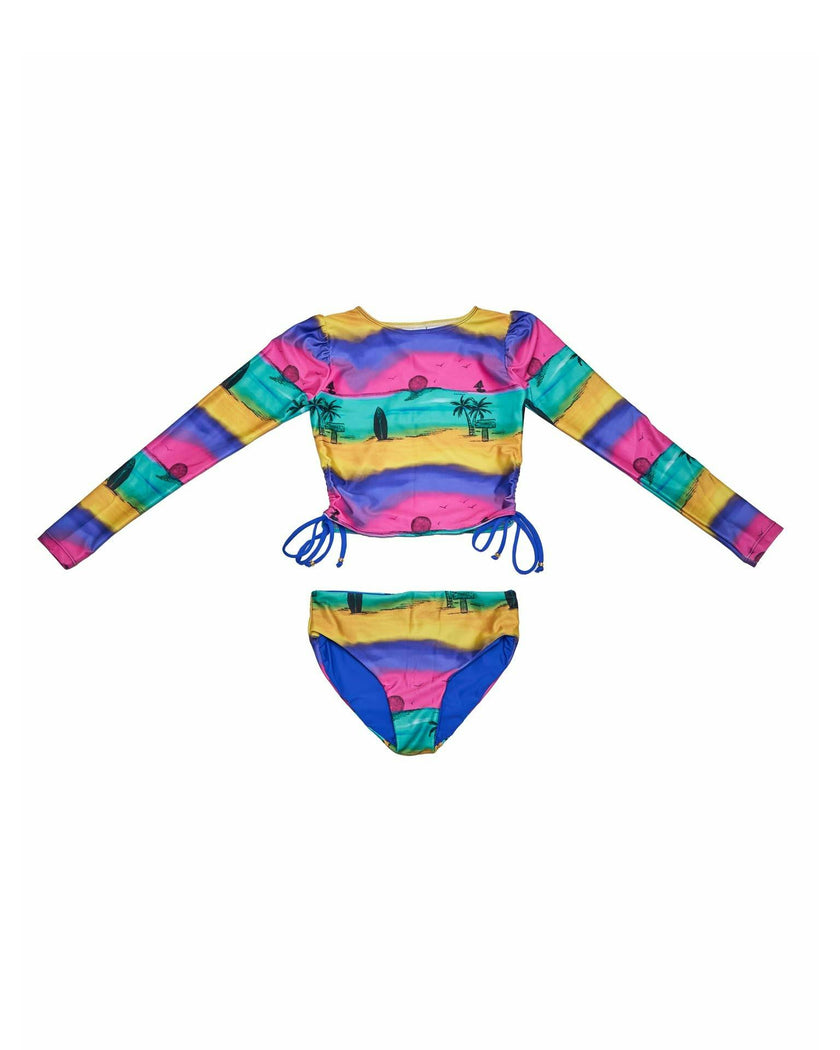 Girls Bikini Set (Side Tie Top & Reversible Bottoms) – Camp Cove