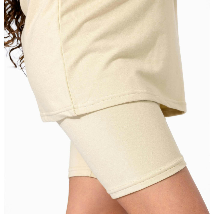 Oat Bamboo Blend Kid's Oversized Tee & Biker Short Set