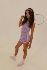 Rainbow Velour Sequin Tank Set