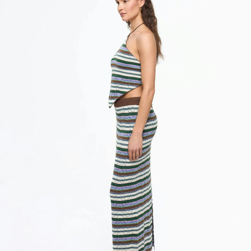 women's organic cotton midi skirt – juicy grape