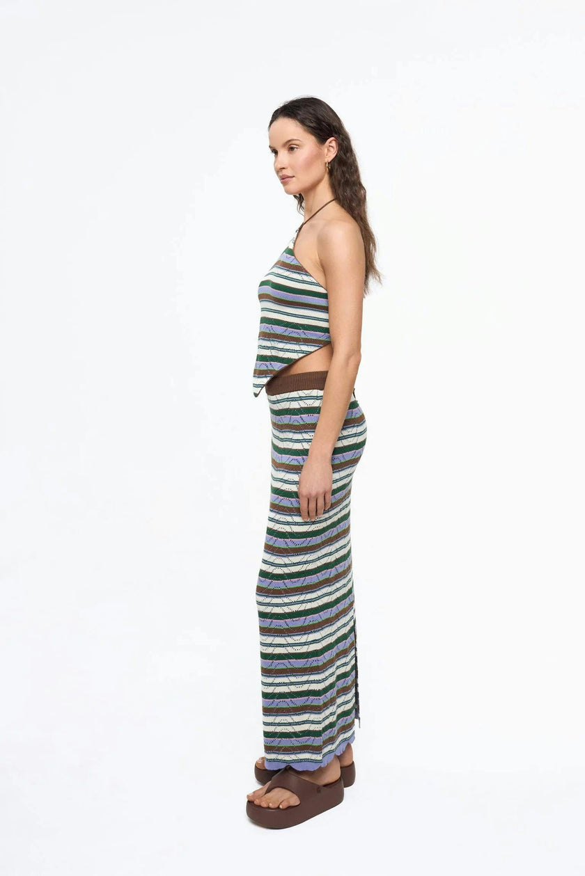 women's organic cotton midi skirt – juicy grape