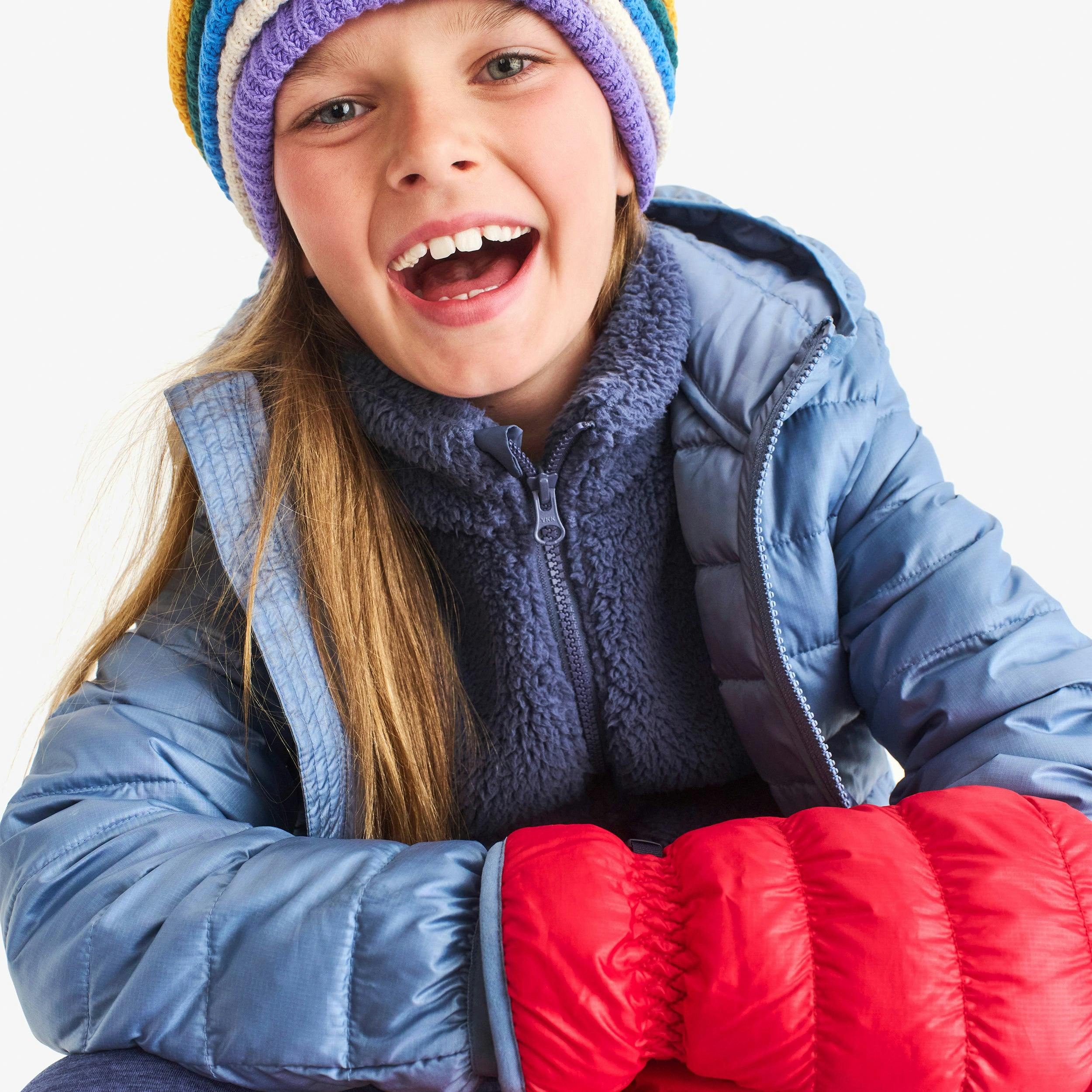 Kids puffer mittens