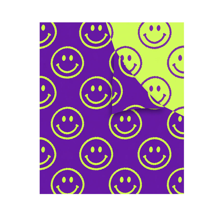 Malibu Sugars' Two Tone Happy Face Reversible Blanket