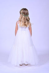 White Embroidered Tulle Dress