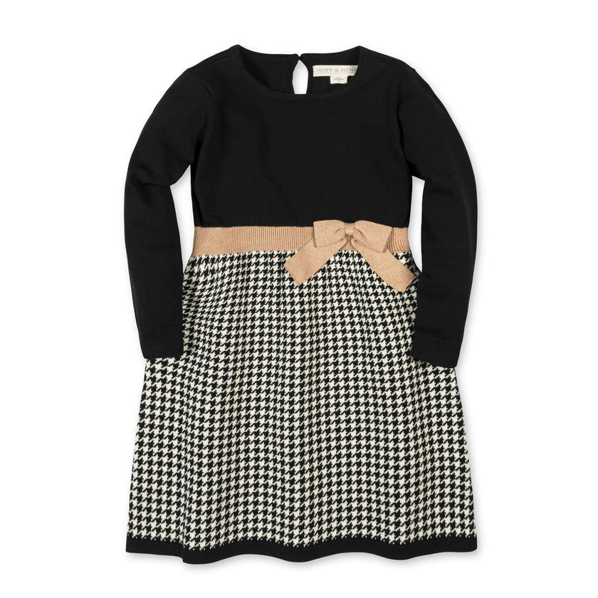 Organic Skater Sweater Dress with Bow