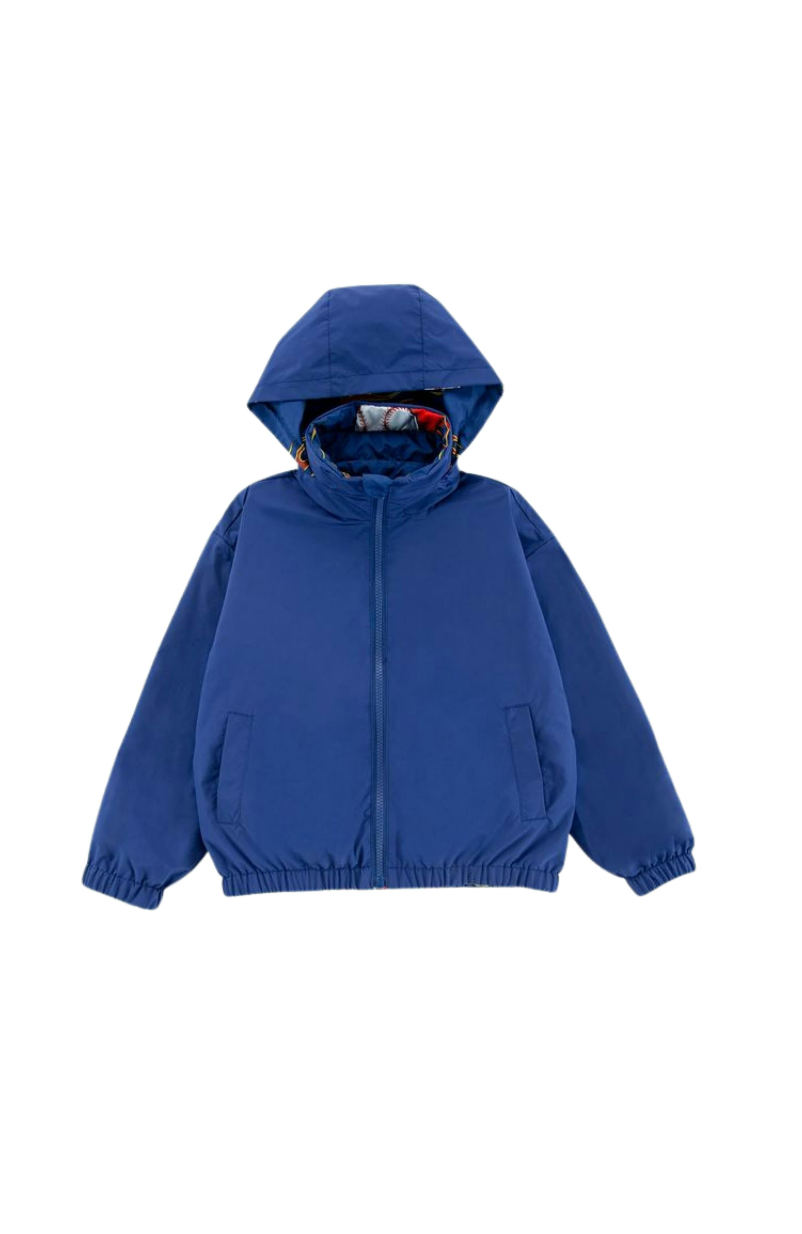 Max Reversible Rain Jacket Windbreaker, Baseball Fire